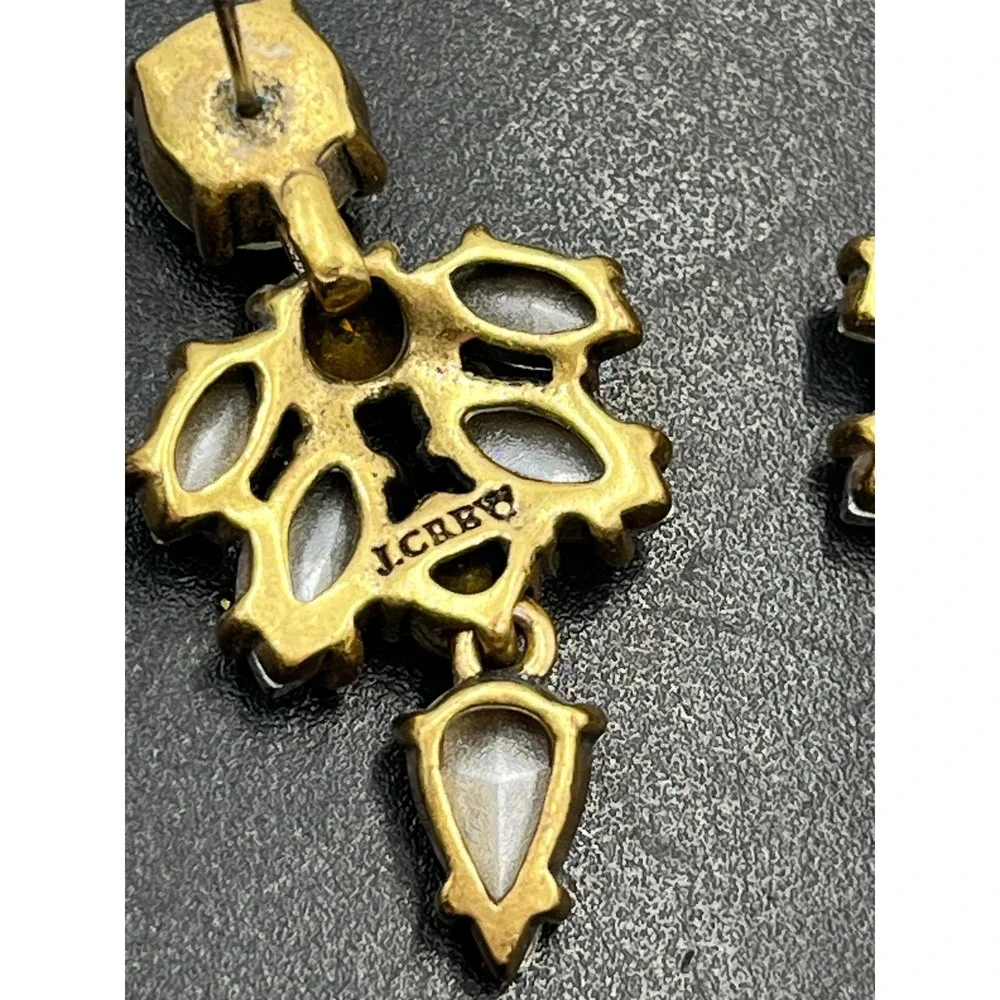 J. Crew Retired Aurora Borealis Crystal Rhinestone‎ Statement Dangle Earrings